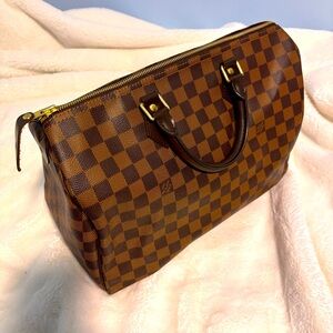 Louis Vuitton Damier Ebene Speedy 35 Bag